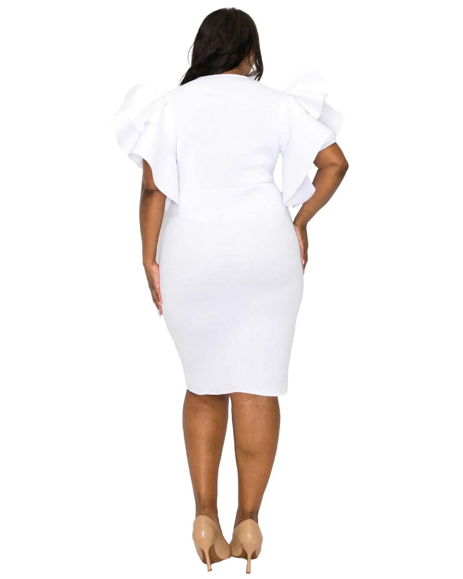 Aaliyah Statement Dress | White