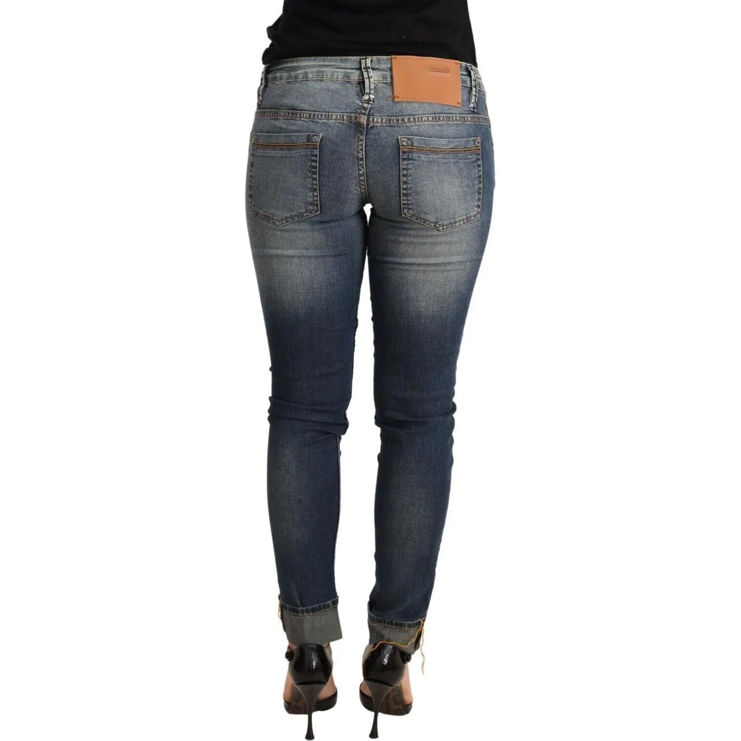 Acht Chic Blue Washed Skinny Denim