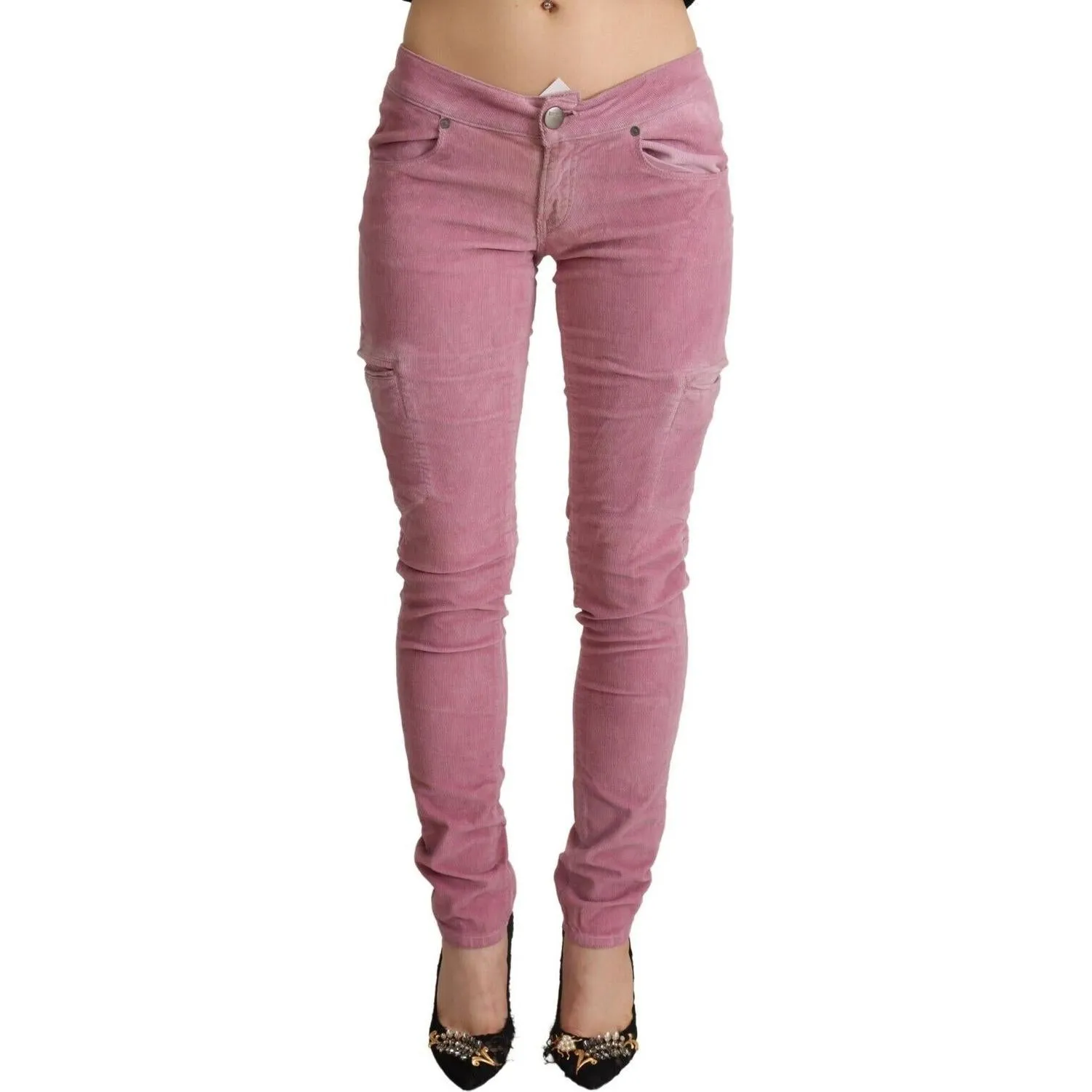 Acht Chic Pink Low Waist Skinny Jeans