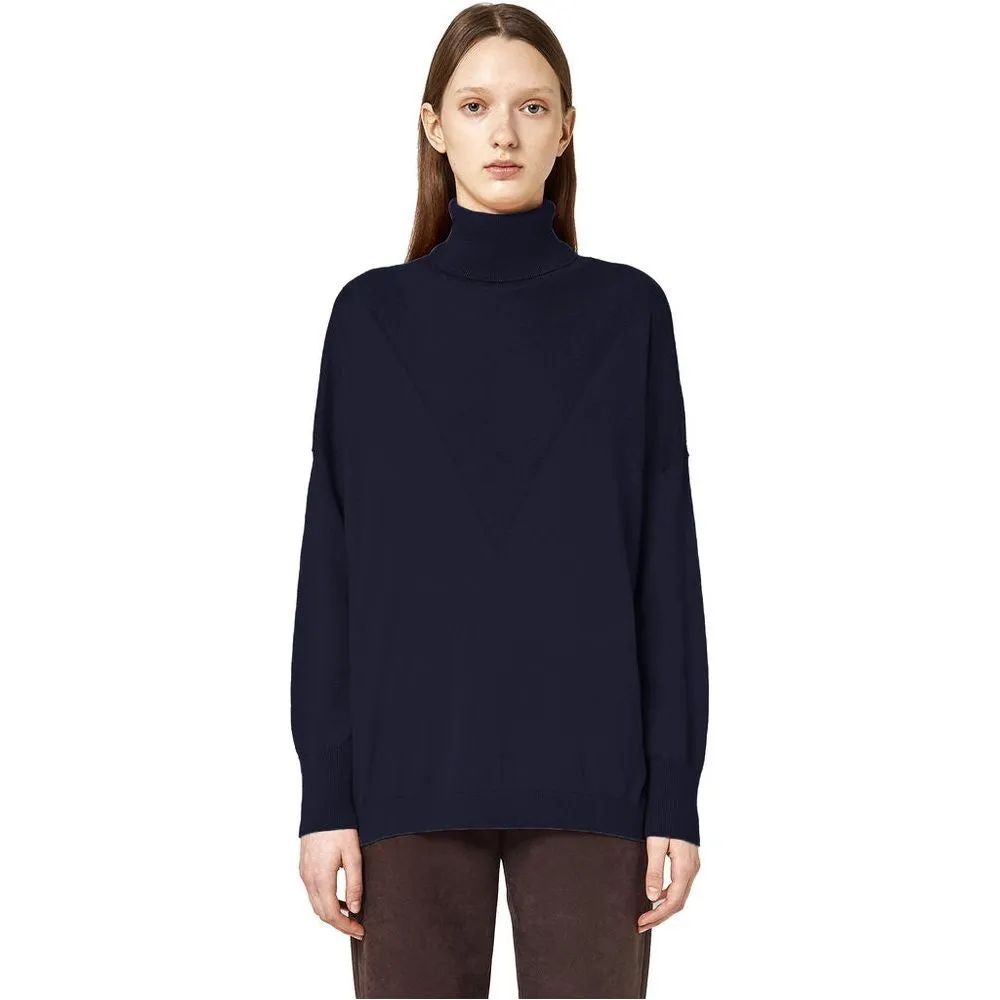 Alpha Studio Blue Silk Sweater