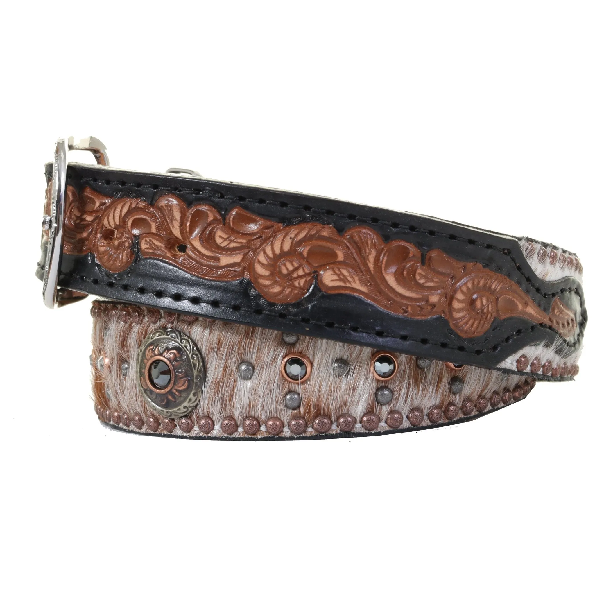 B1135 - Roan Cowhide Belt