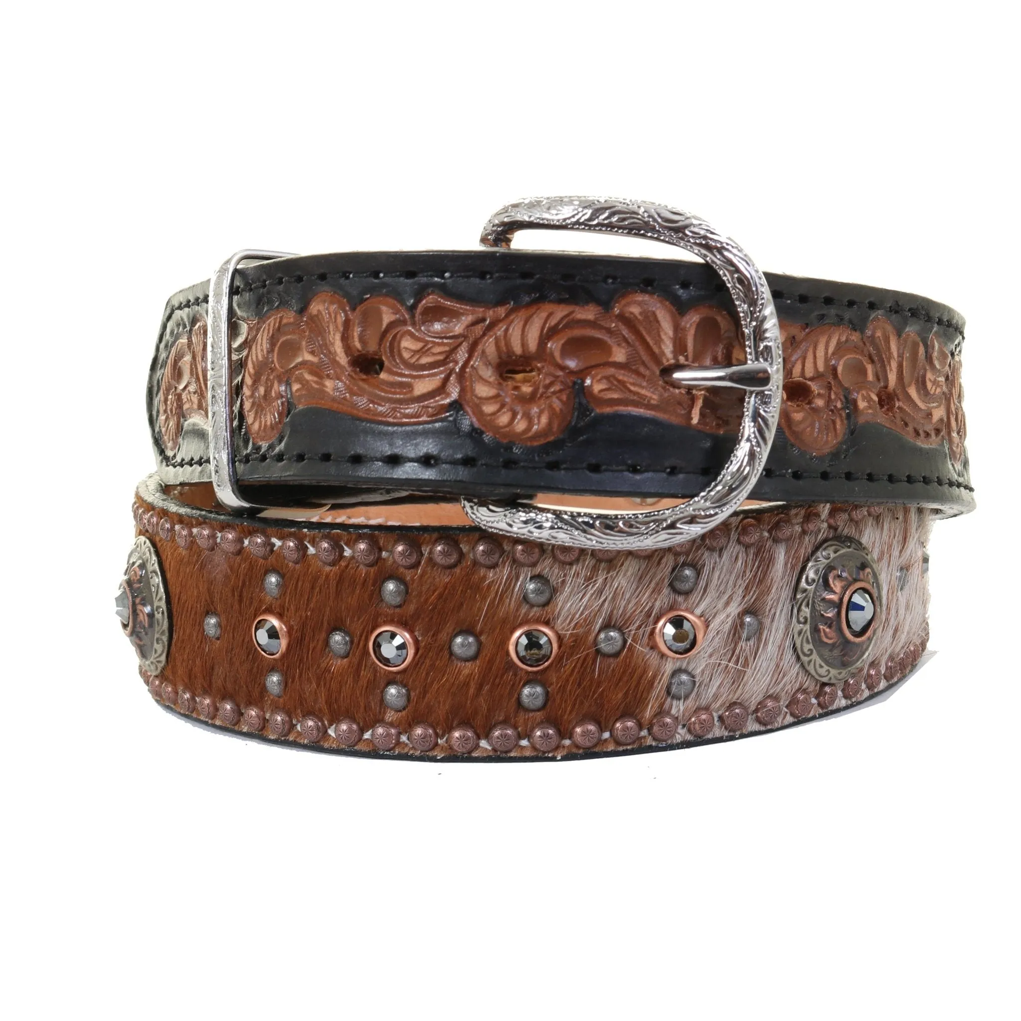 B1135 - Roan Cowhide Belt