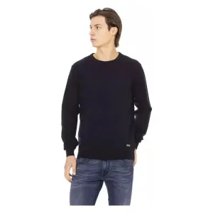 Baldinini Trend Blue Wool Men Sweater