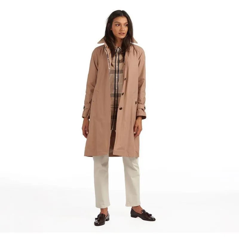 Barbour Findhorn Ladies Waterproof Trench Rain Jacket - Oatmeal