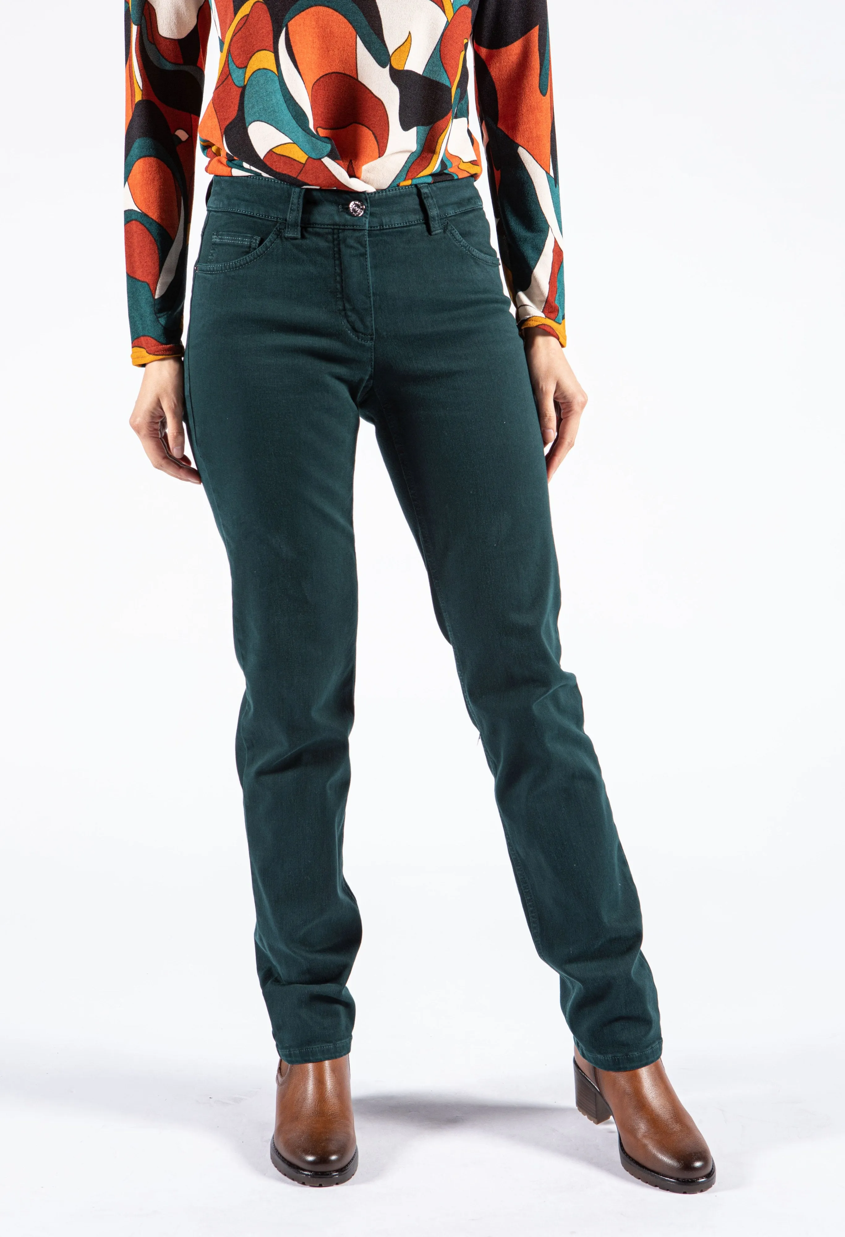 Best4Me Slim Fit Jeans in Deep Green