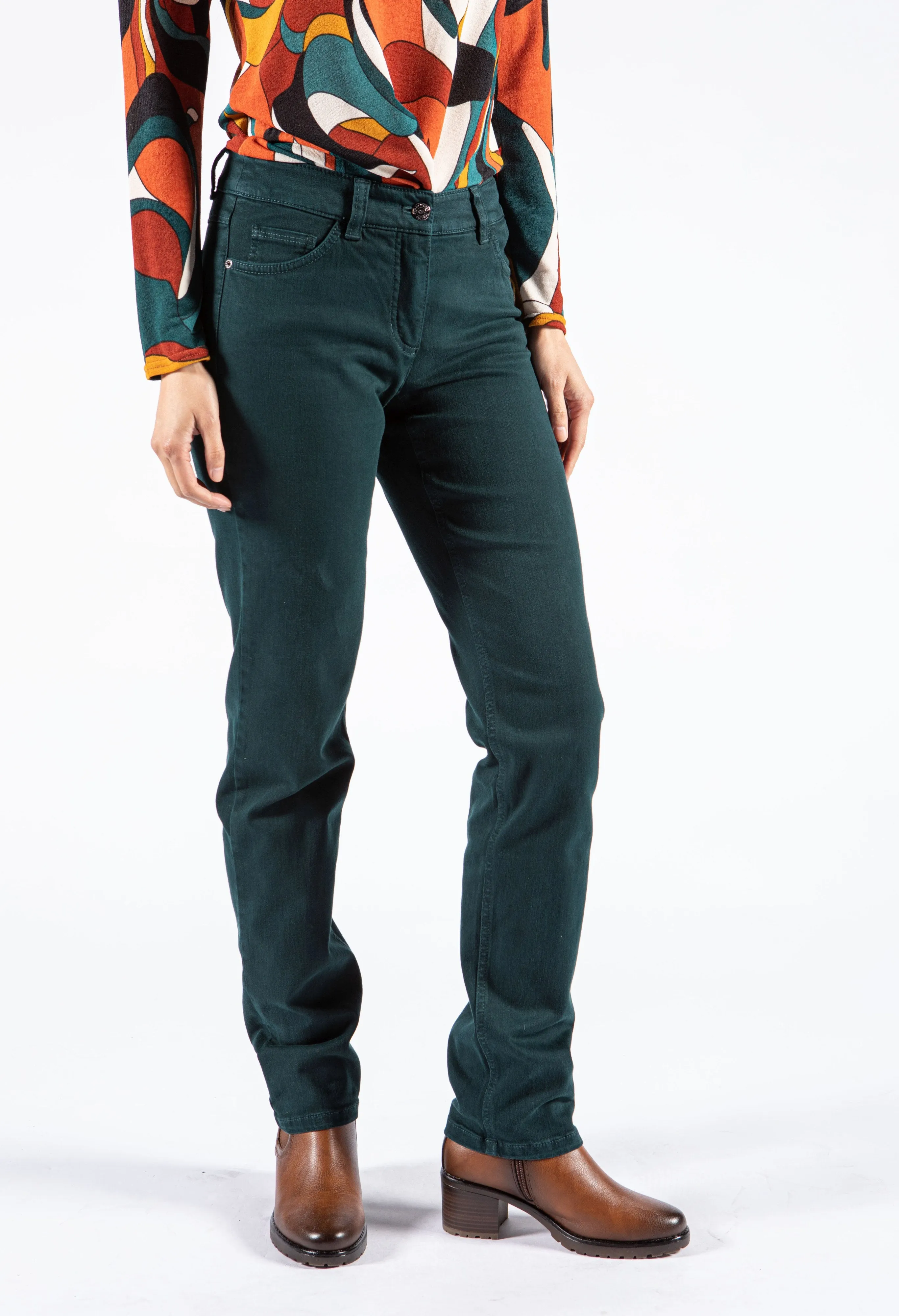 Best4Me Slim Fit Jeans in Deep Green