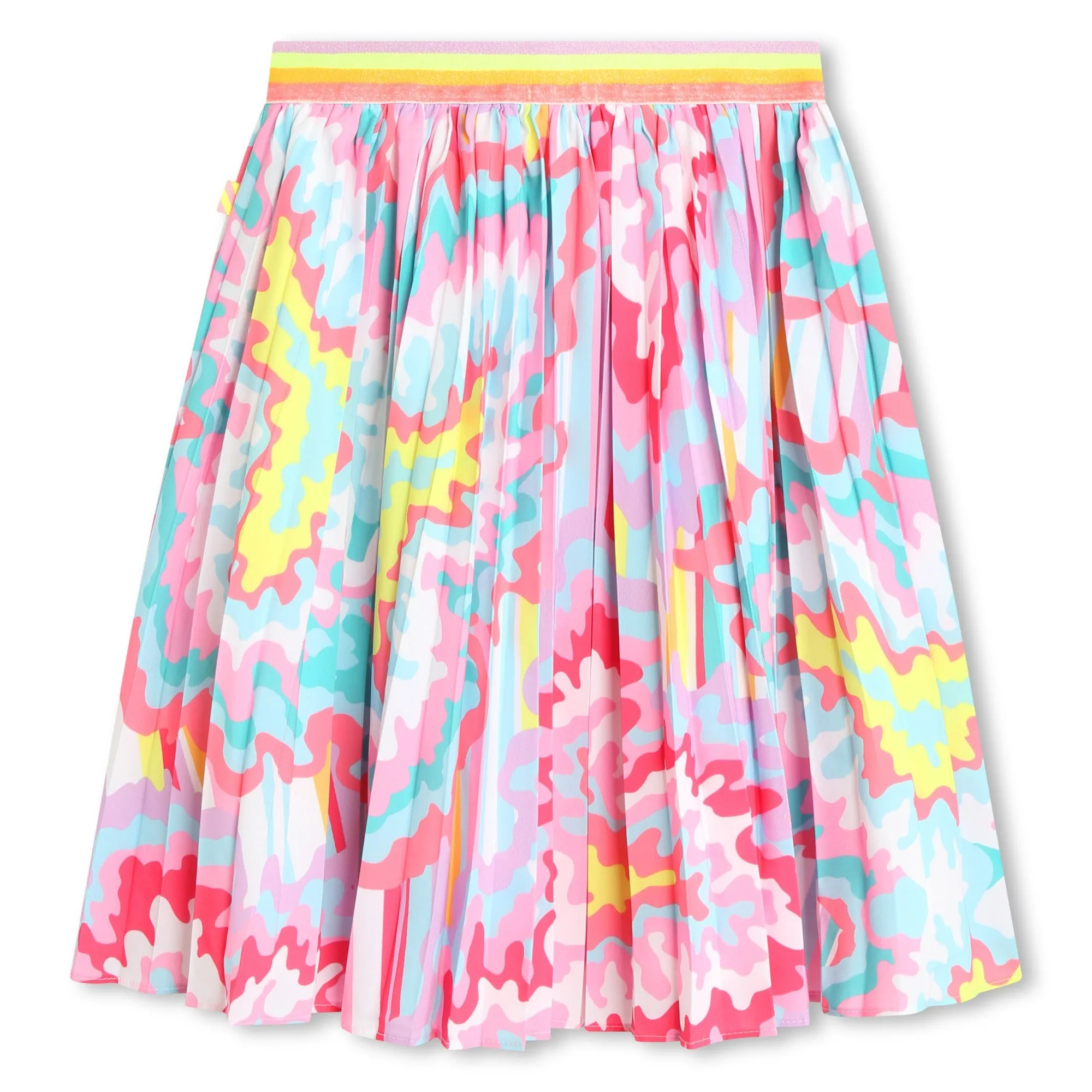 BILLIEBLUSH ALLOVER BUTTERFLY PRINT PLEATED MIDI SKIRT