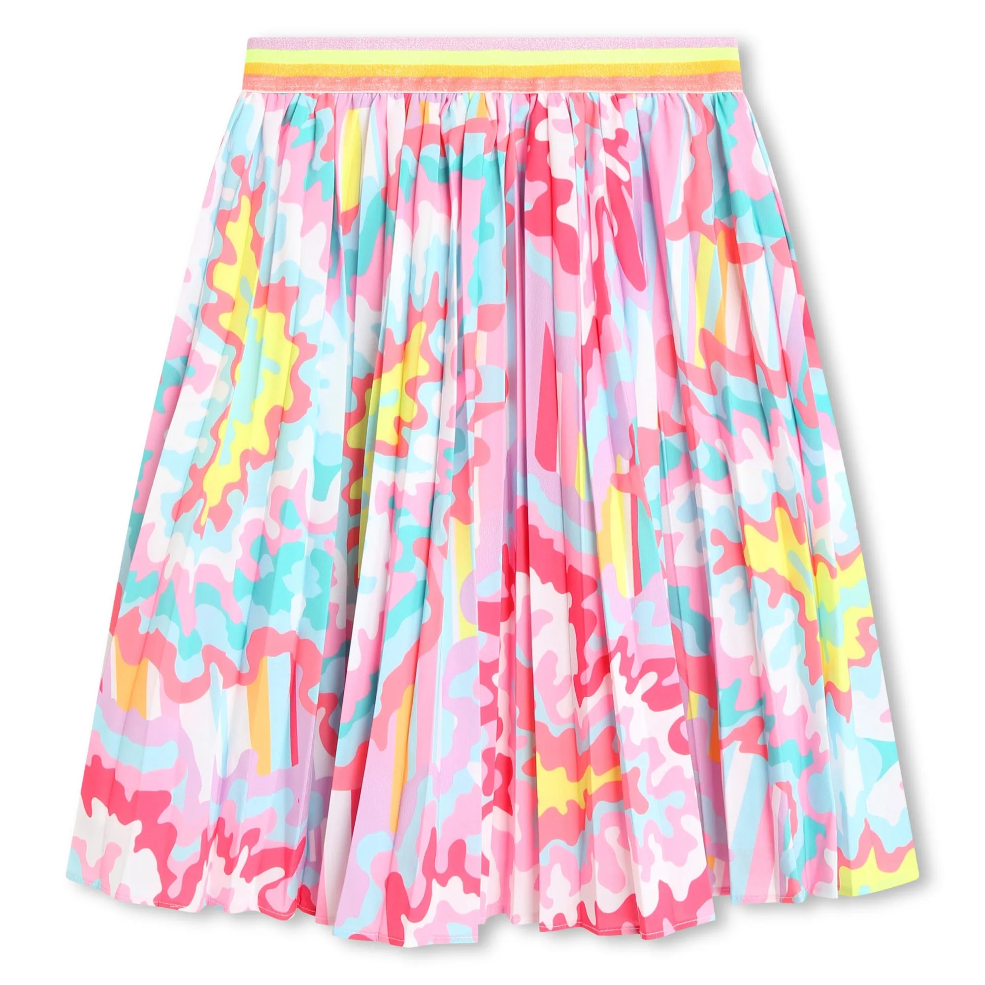 BILLIEBLUSH ALLOVER BUTTERFLY PRINT PLEATED MIDI SKIRT