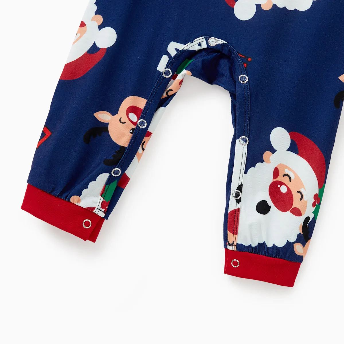 Bluey Santa Claus Pajamas for Family Short Sleeve Christmas Father Santa Rudolph FA LA LA Print