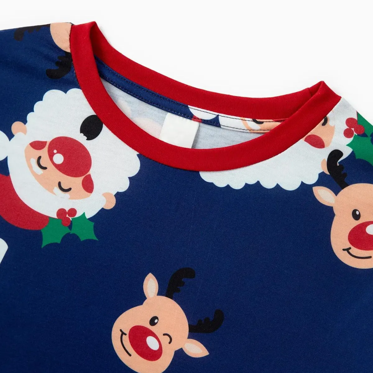 Bluey Santa Claus Pajamas for Family Short Sleeve Christmas Father Santa Rudolph FA LA LA Print