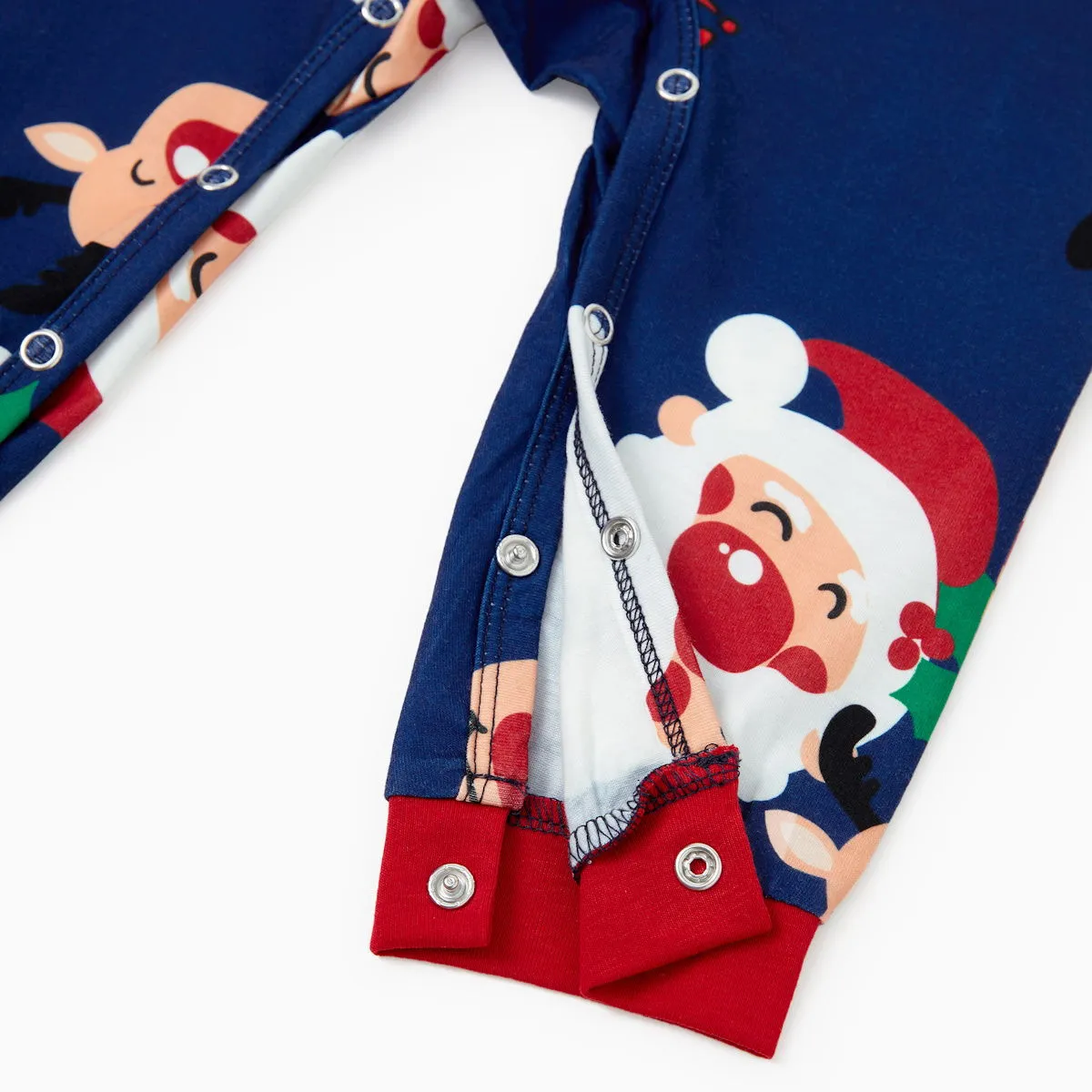 Bluey Santa Claus Pajamas for Family Short Sleeve Christmas Father Santa Rudolph FA LA LA Print