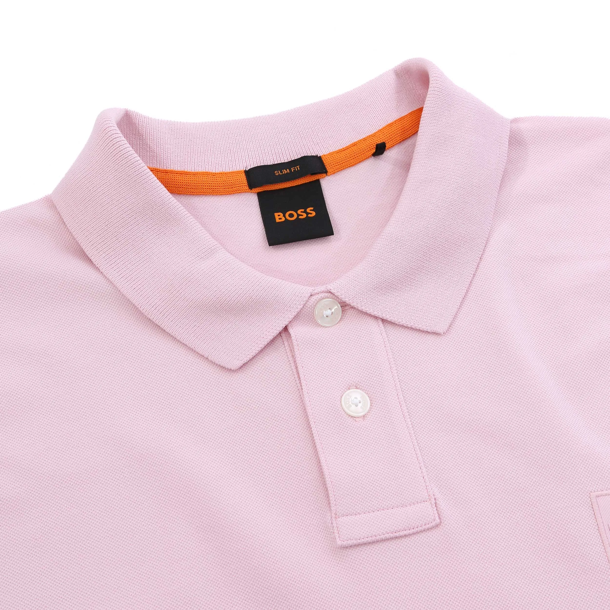 BOSS Passenger Polo Shirt in Pastel Pink