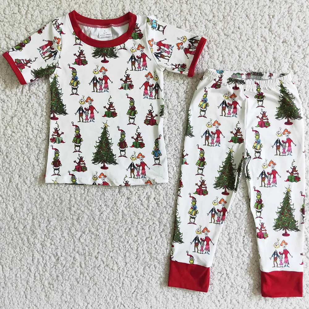 Boutique Baby Girls Pajamas Set Christmas Kids Pajamas Girls Sleepwear Nightwear D2-4