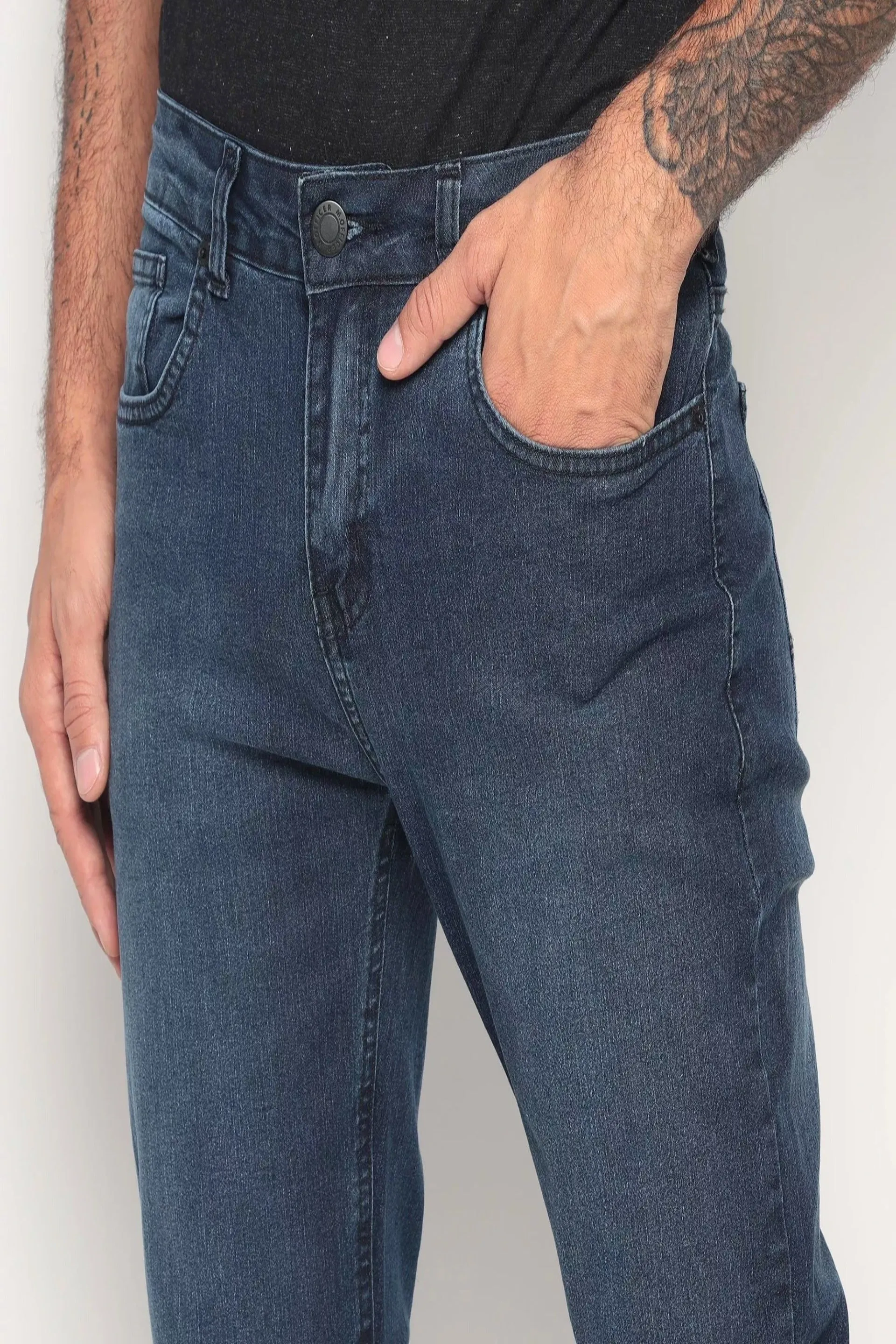 CALÇA JEANS SLIM DARK BLUE