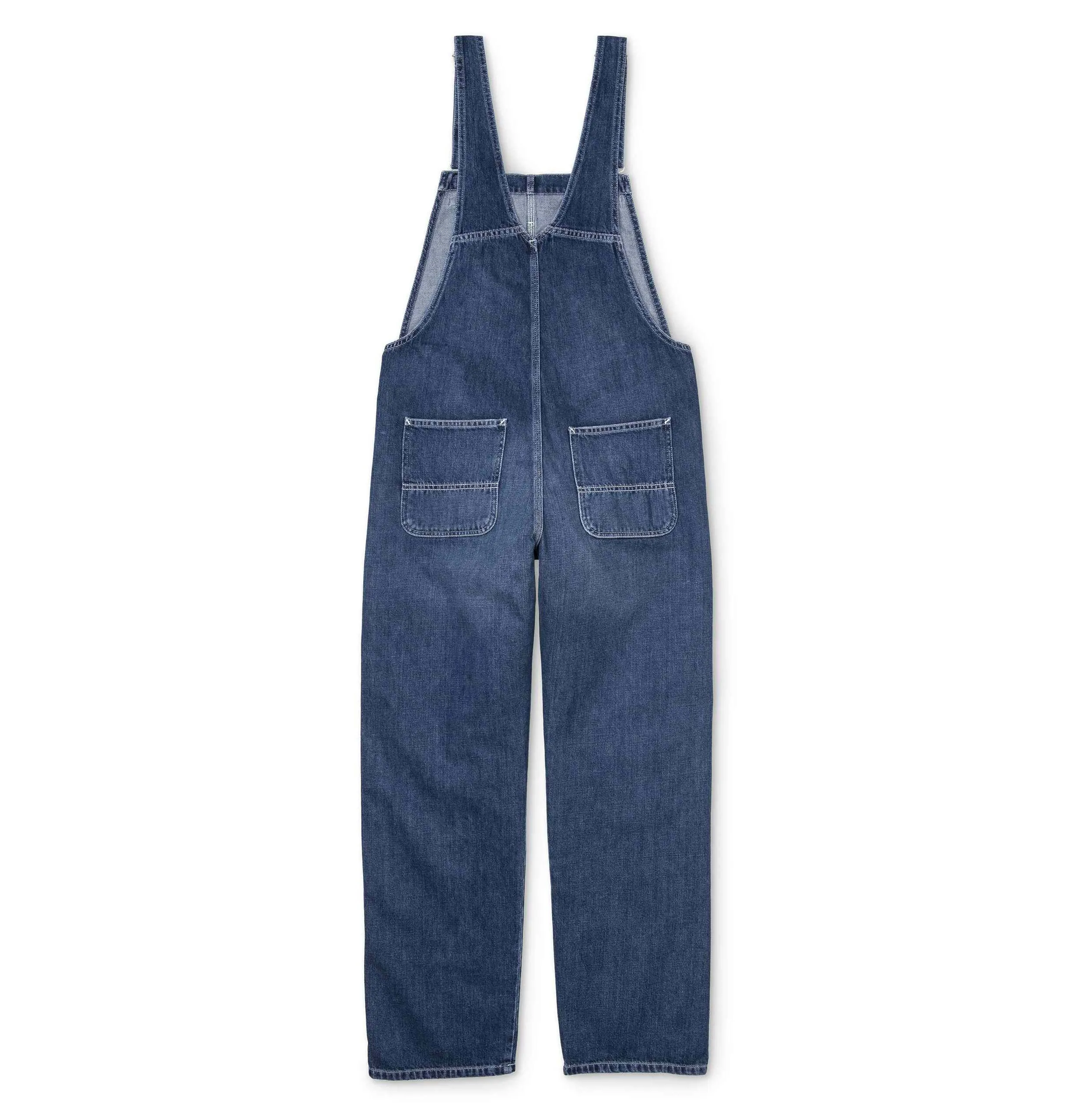 Carhartt WIP W' Bib Overall – Straight – Blue – Dark Stone Washed