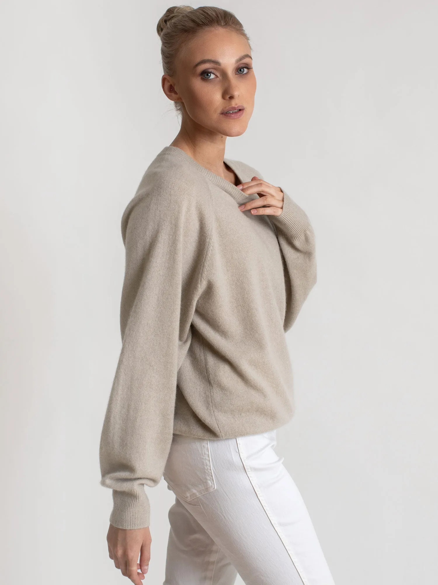 Cashmere sweater "Embla" - ginger