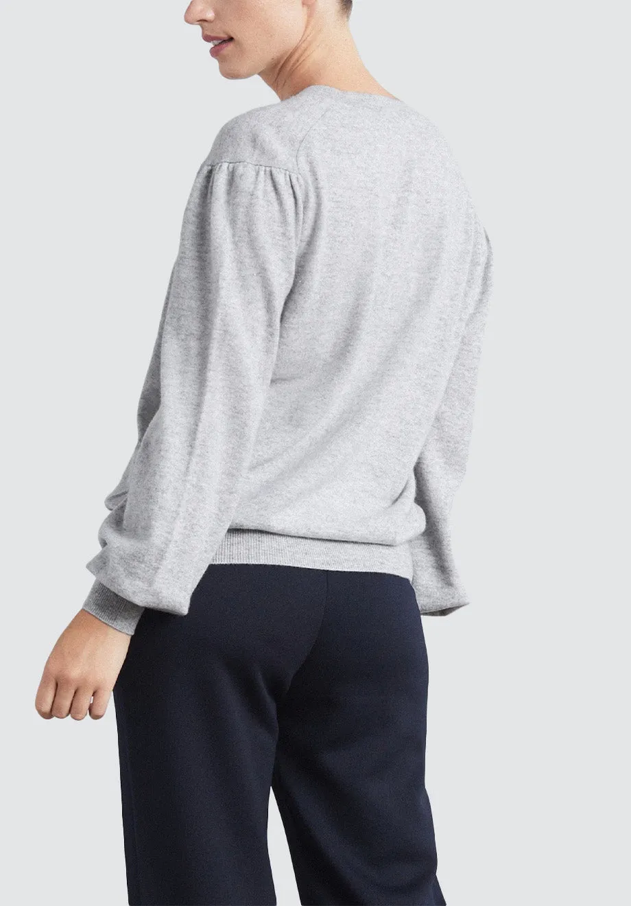 Cashmere V Neck Sweater | Foggy