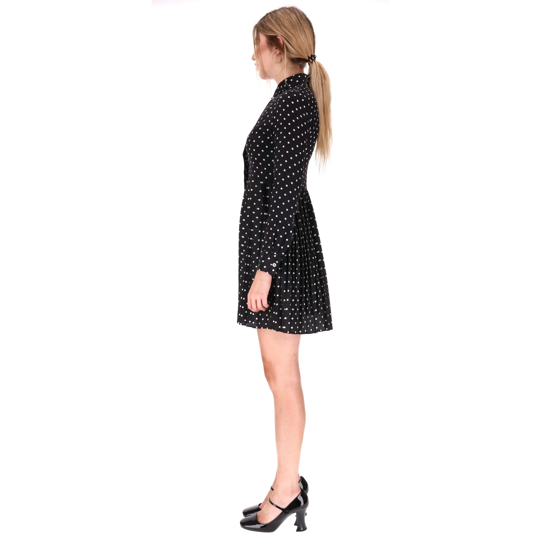 Christian Dior Silk Blend Polka-Dot Shirt Dress. Size 36FR