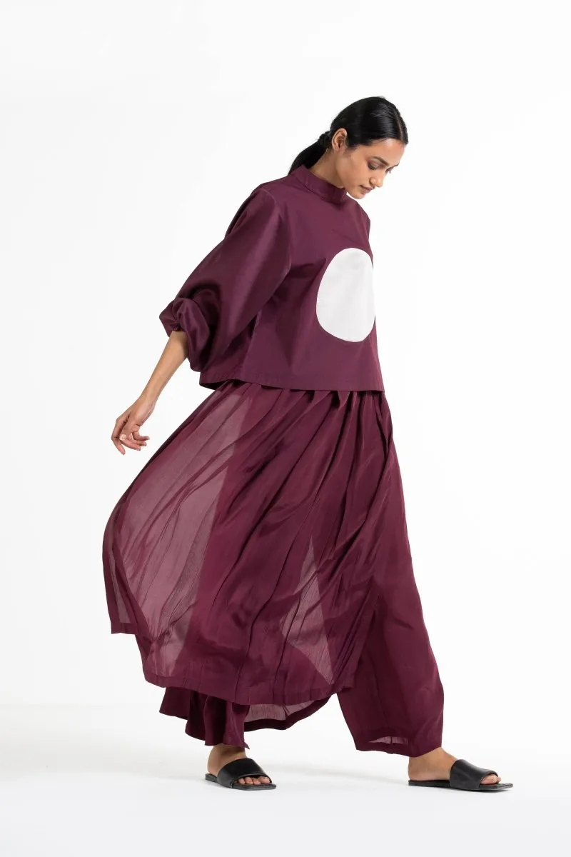 Circle Top Co-ord Wine