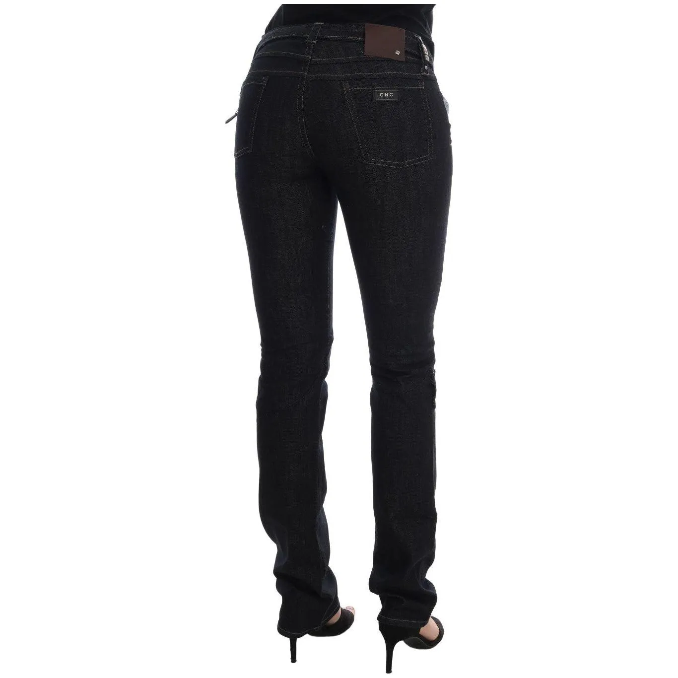 Costume National Svelte Dark Blue Cotton Slim Jeans