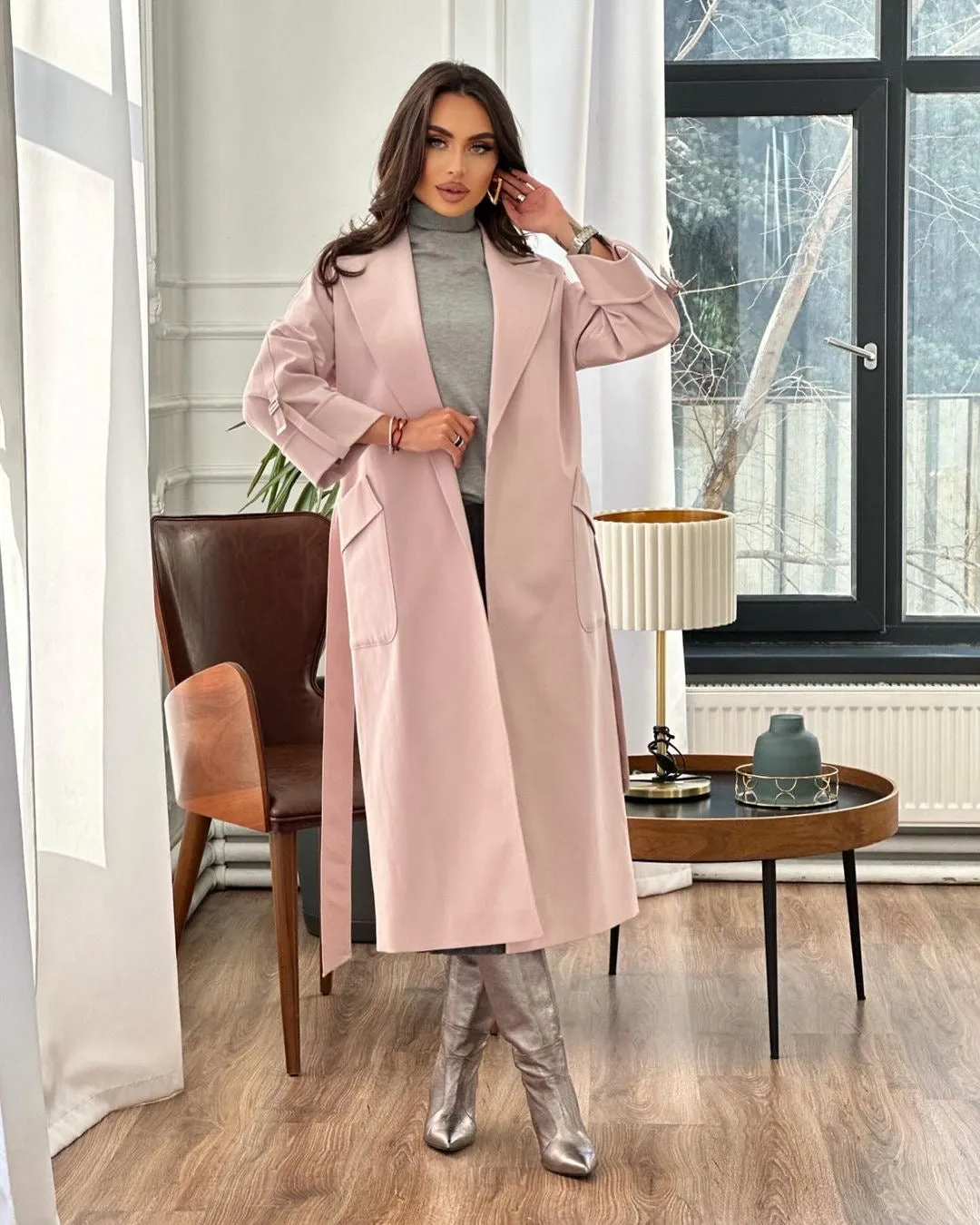 Cotton Blend Trench Coat