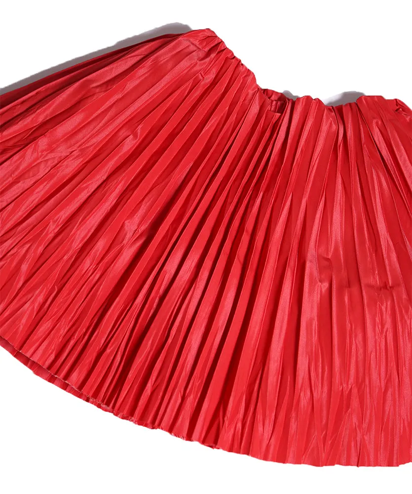 CRUSH PLEATED TWIRL SKIRT