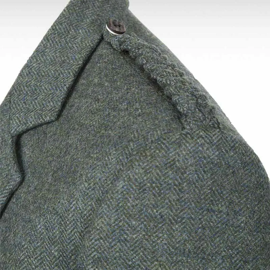 Dark Green Herringbone Tweed Braemar Jacket & Waistcoat