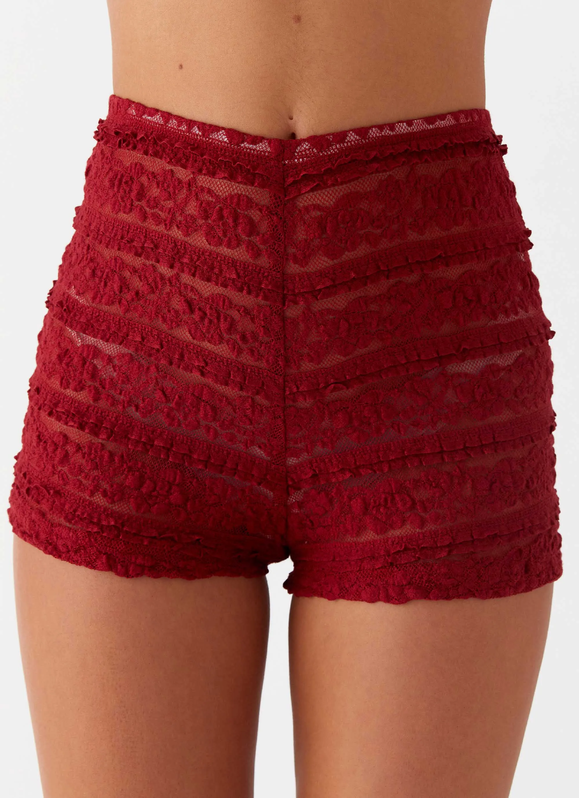 Desert Isle Mini Shorts - Red