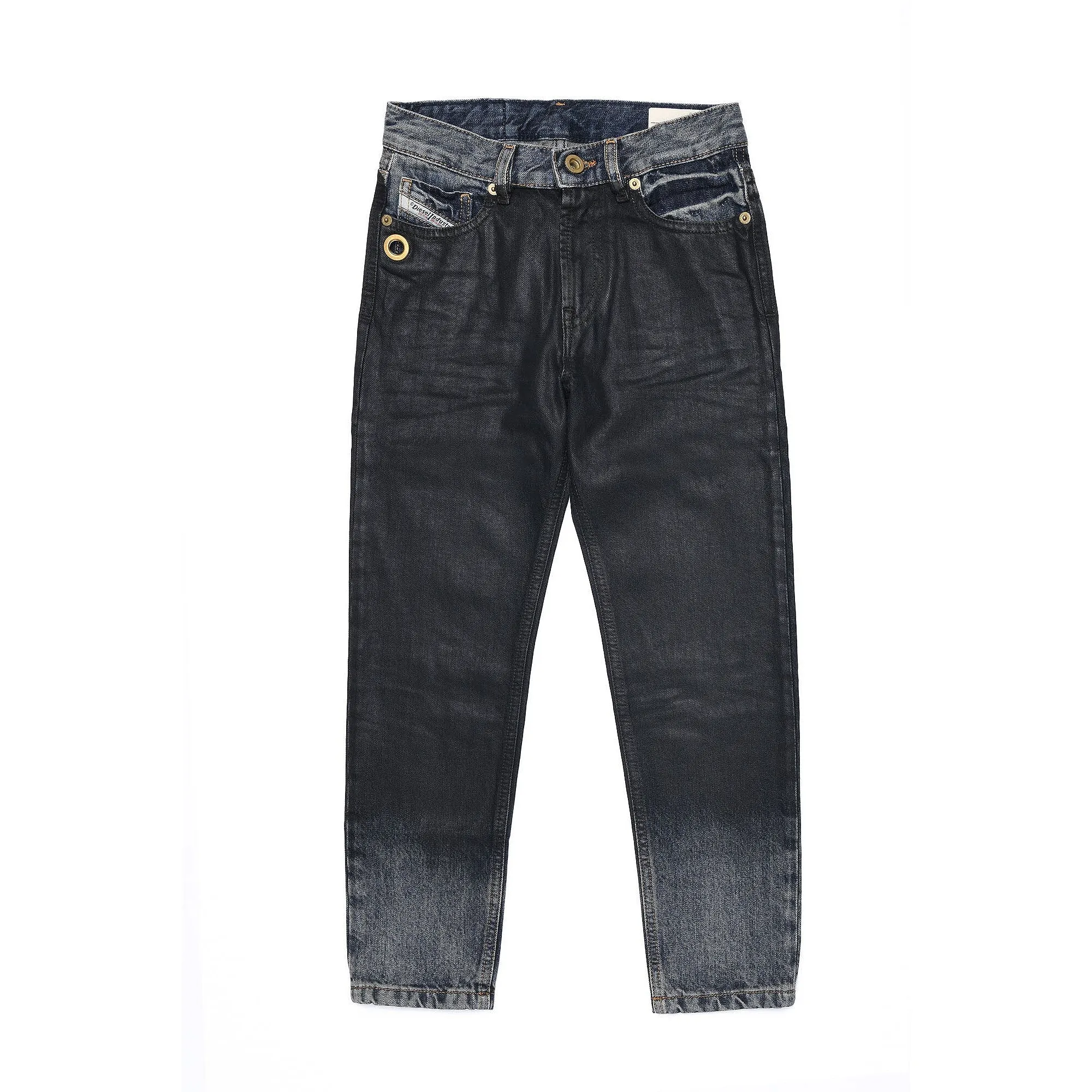 Diesel Boys Mharky Washed Jeans in Black