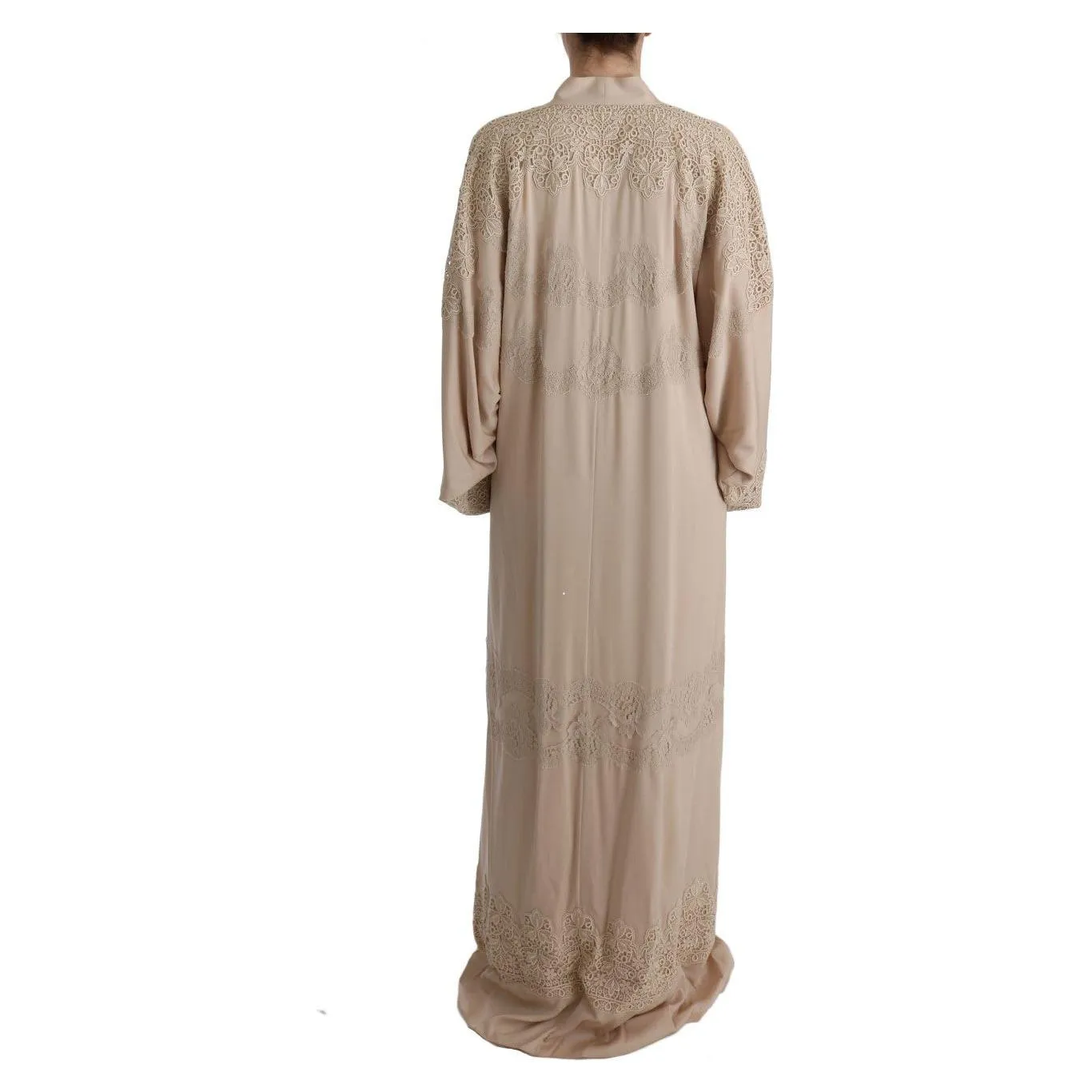 Dolce & Gabbana Elegant Beige Cape Kaftan Dress