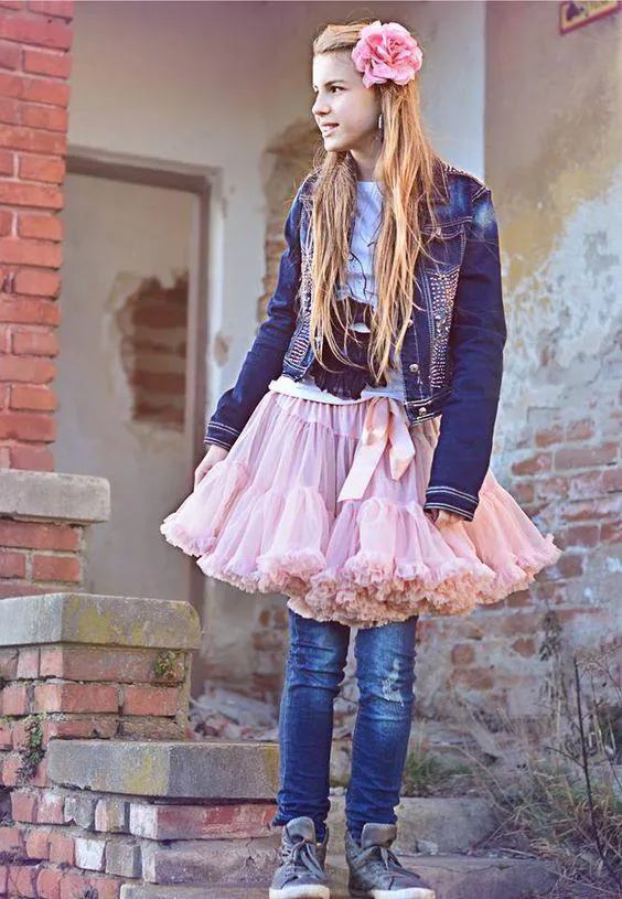 DOLLY by Le Petit Tom ® CAT PRINCESS pettiskirt dusty pink