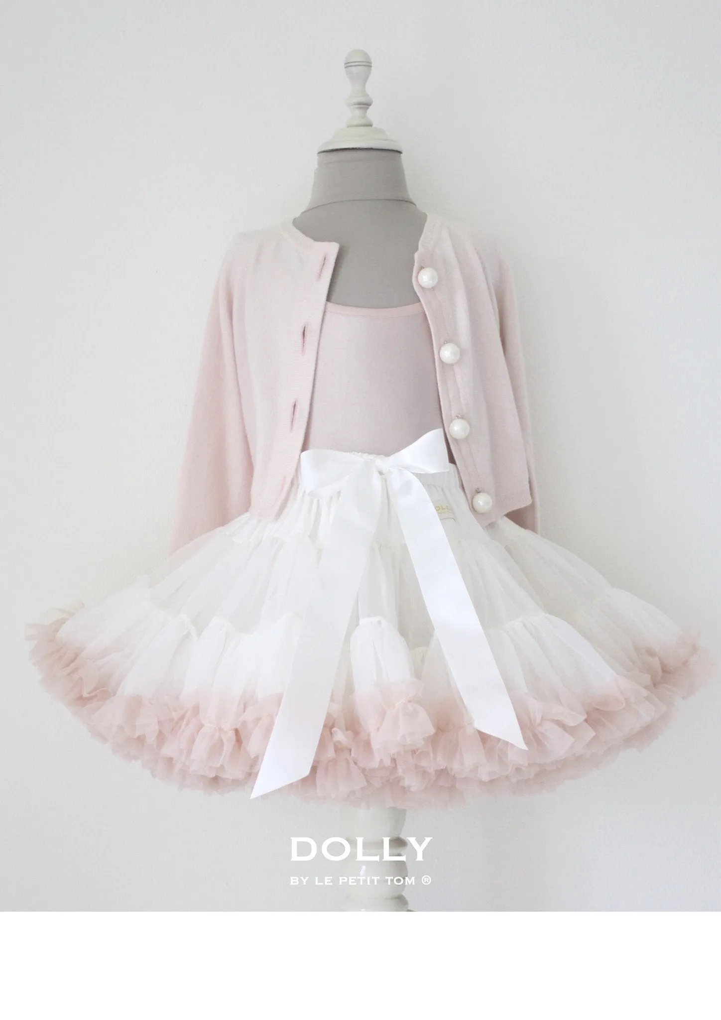 DOLLY by Le Petit Tom ® SWEET QUEEN pettiskirt off-white ballet pink