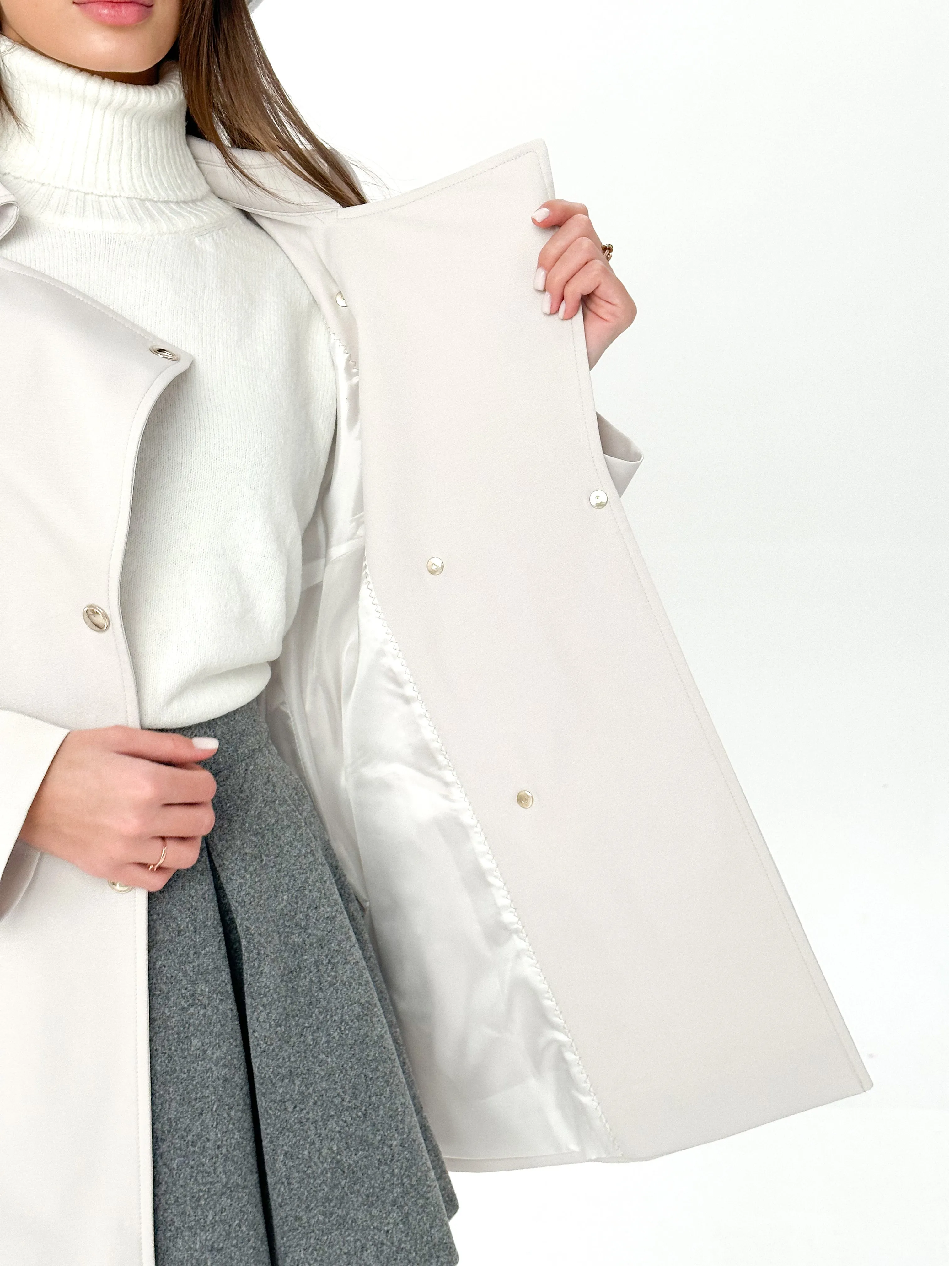 Dove Short Trench Coat