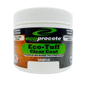 Eco-Tuff Polyurethane Clear Coating Sample, 2 Oz