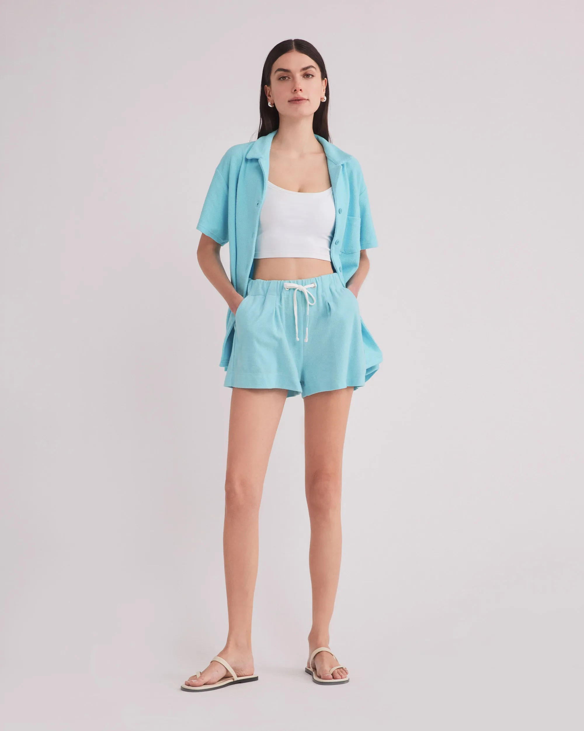 EMMA TERRY SHORTS AQUA BLUE