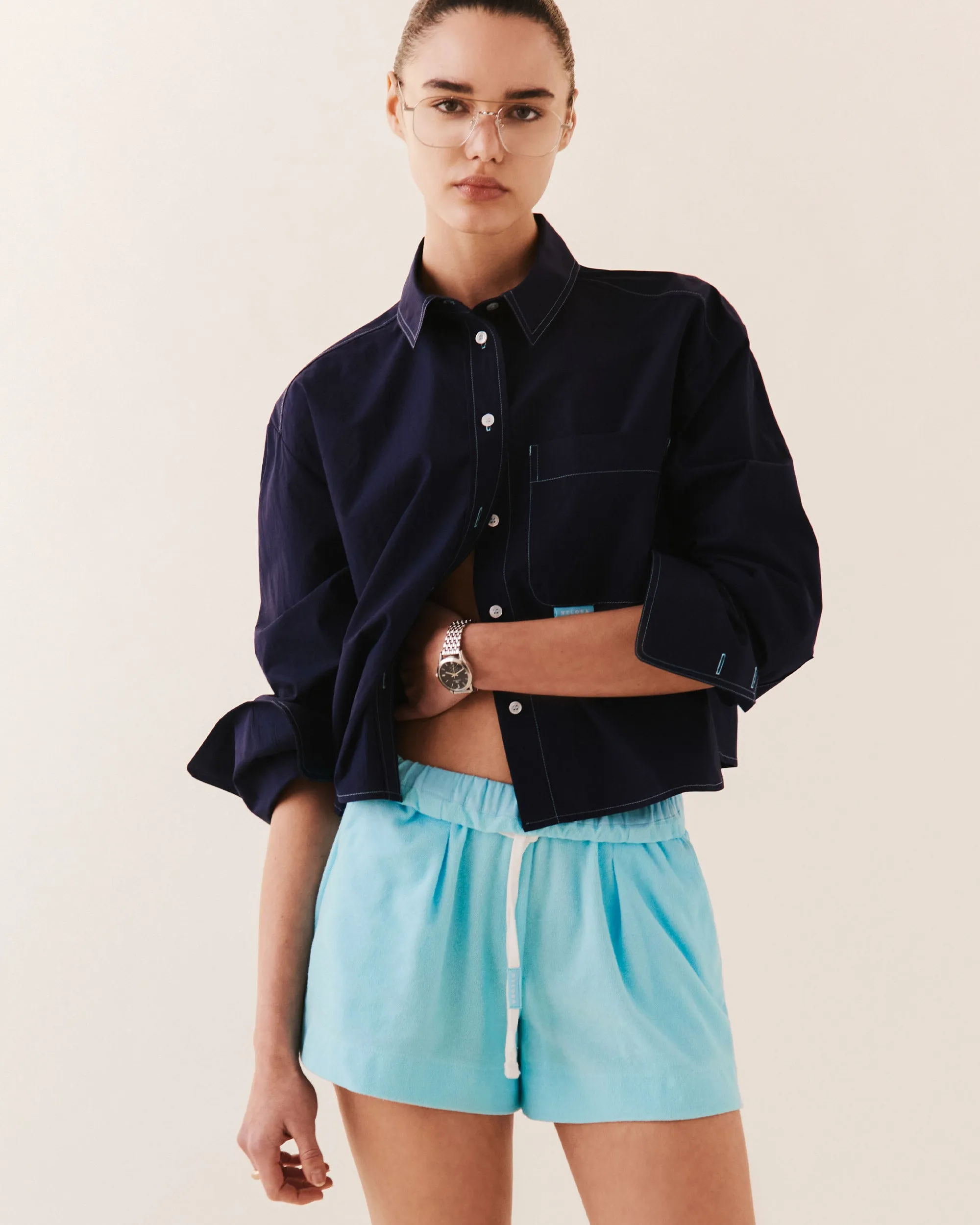 EMMA TERRY SHORTS AQUA BLUE