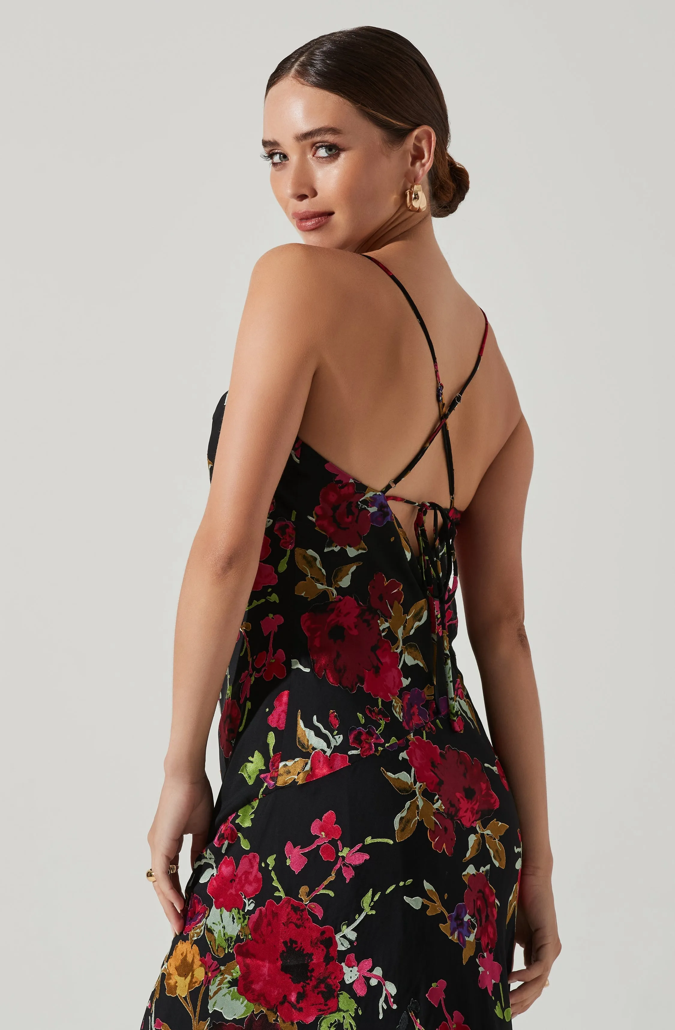 Gaia Floral Burnout Midi Dress