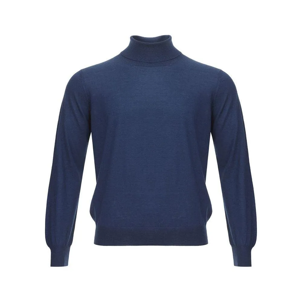 Gran Sasso Elegant Cashmere Sweater in Serene Blue