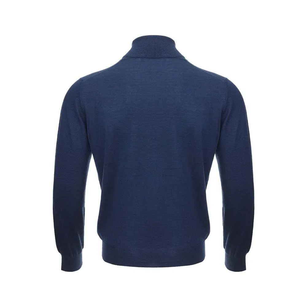 Gran Sasso Elegant Cashmere Sweater in Serene Blue