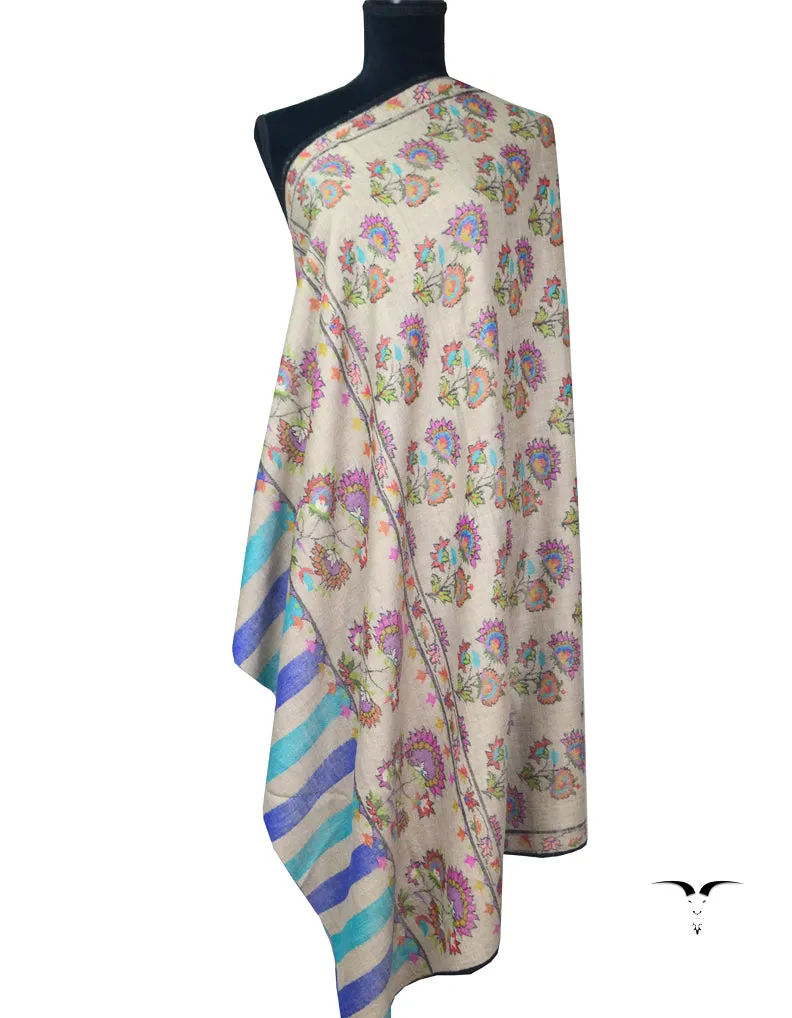 Grey Kani Pashmina Shawl 5080