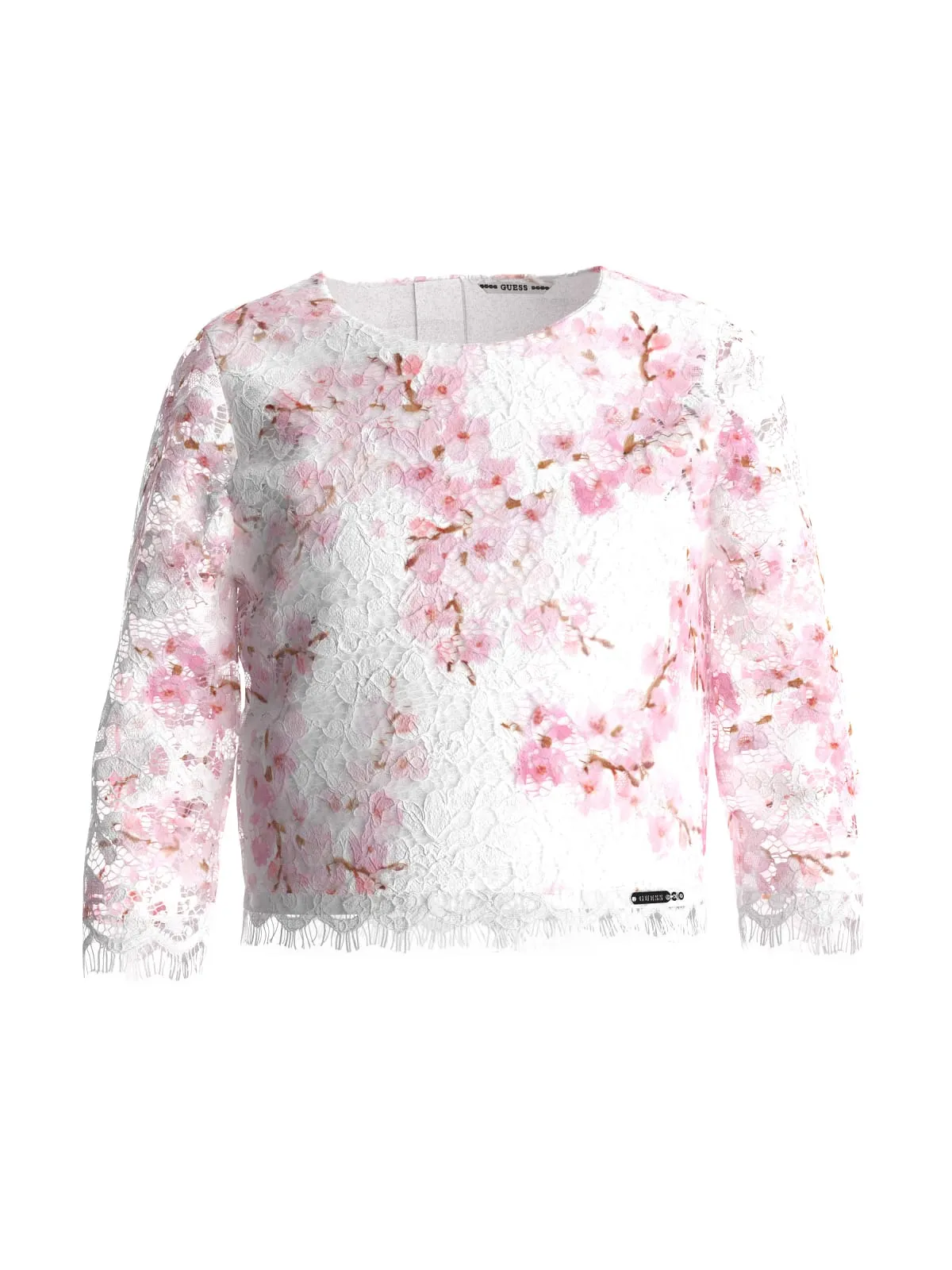 Guess Girls Blossom Print Lace Top