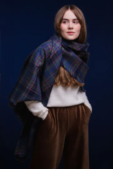 Highland Mist Tartan Shawl