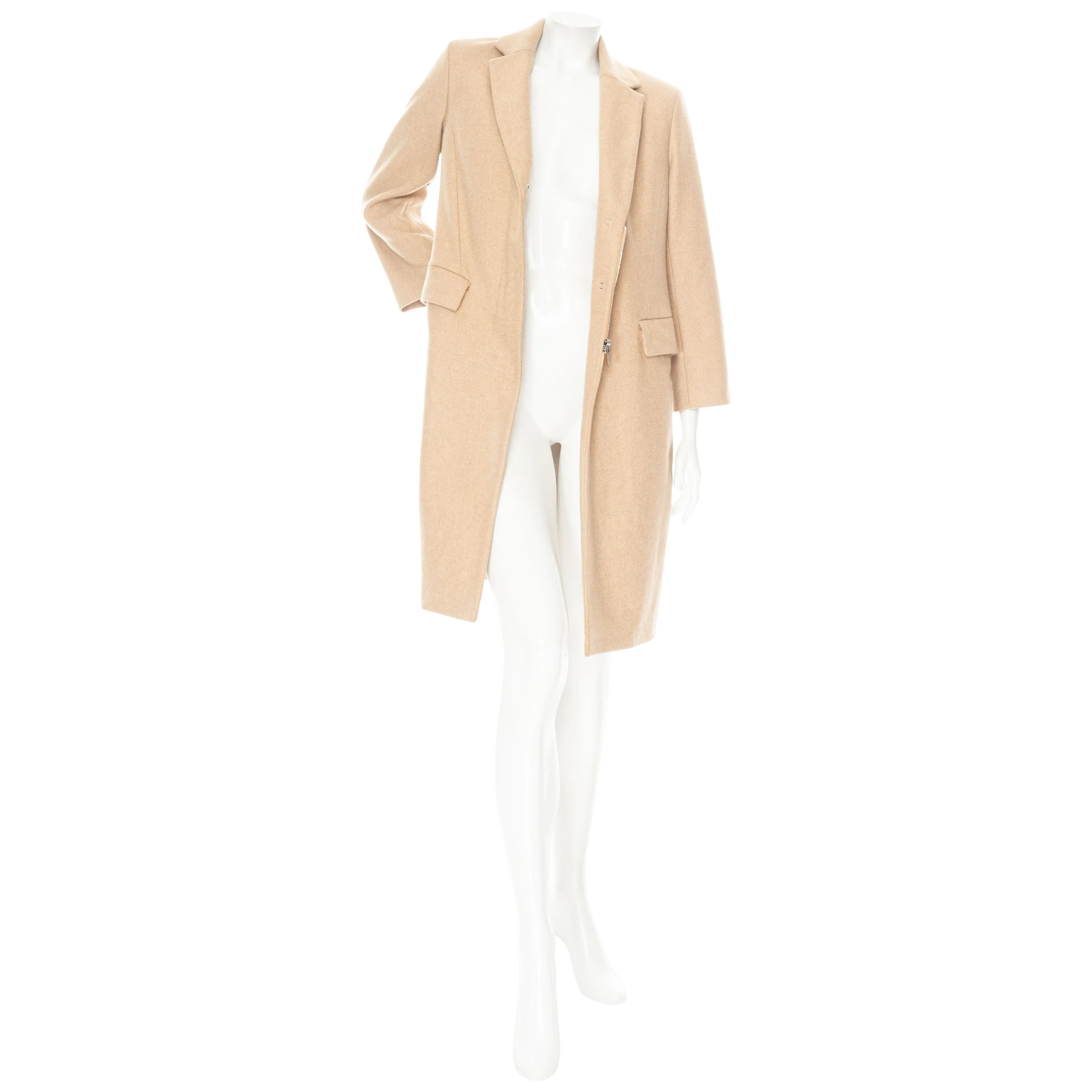 Jackson Beige Wool Single-Breasted Coat