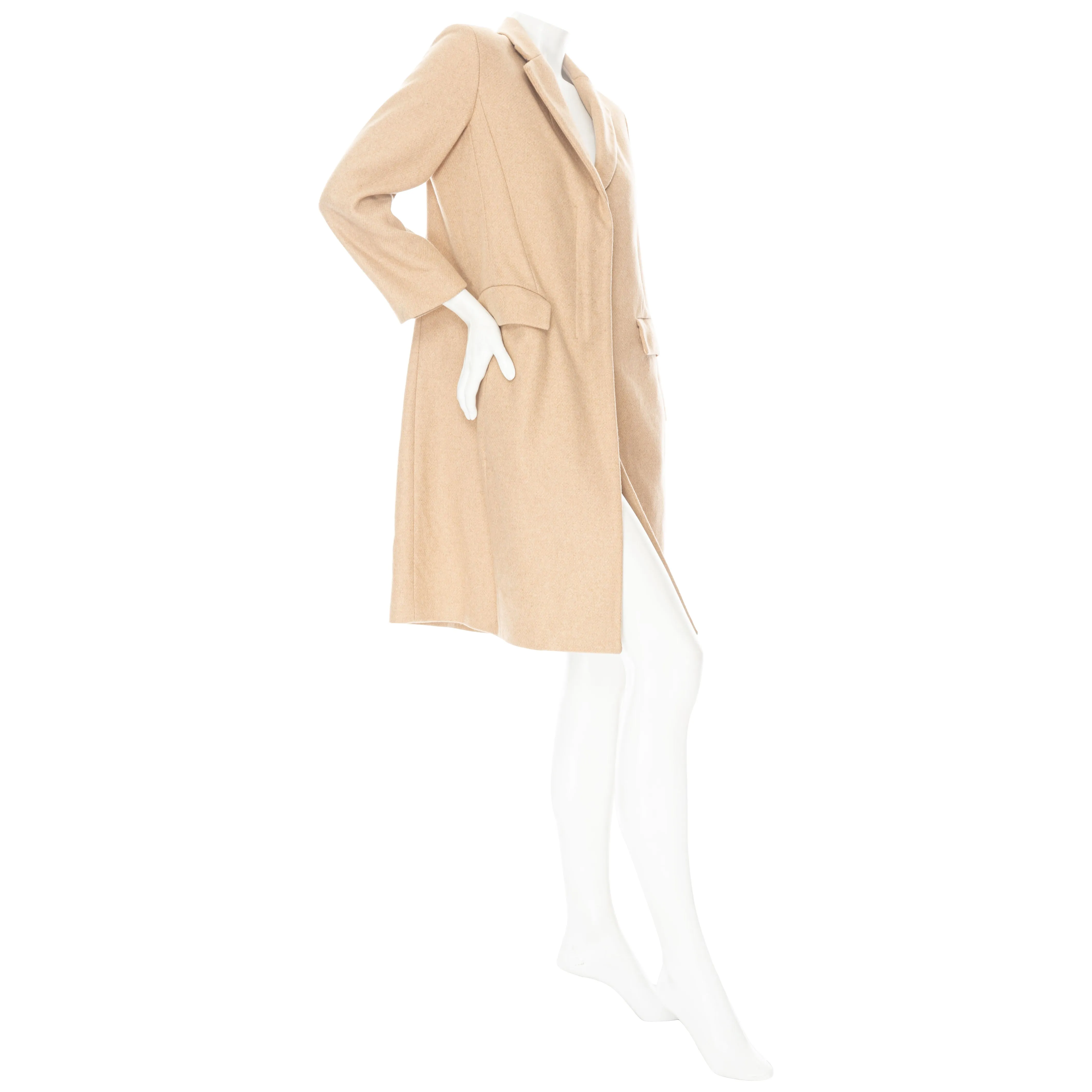 Jackson Beige Wool Single-Breasted Coat