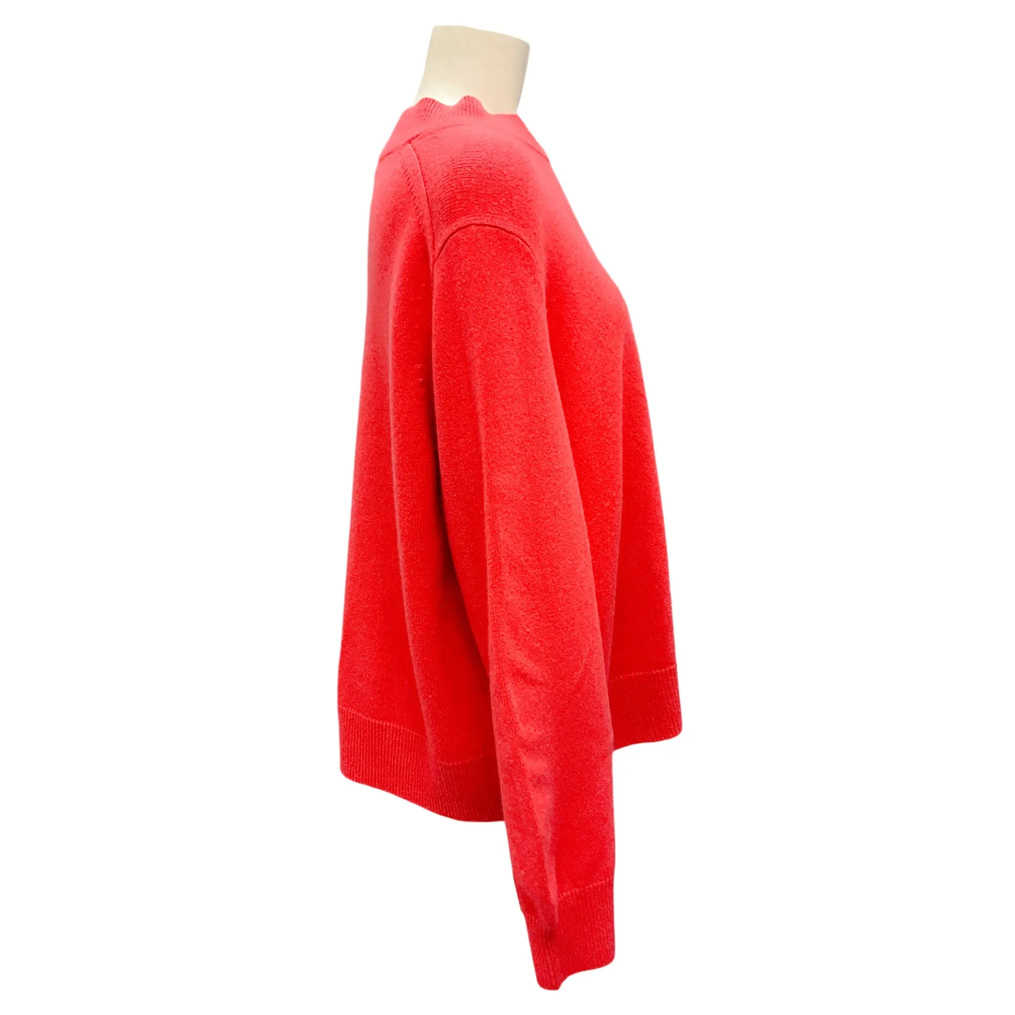 Lafayette 148 New York Vibrant Coral Cashmere Knit Sweater