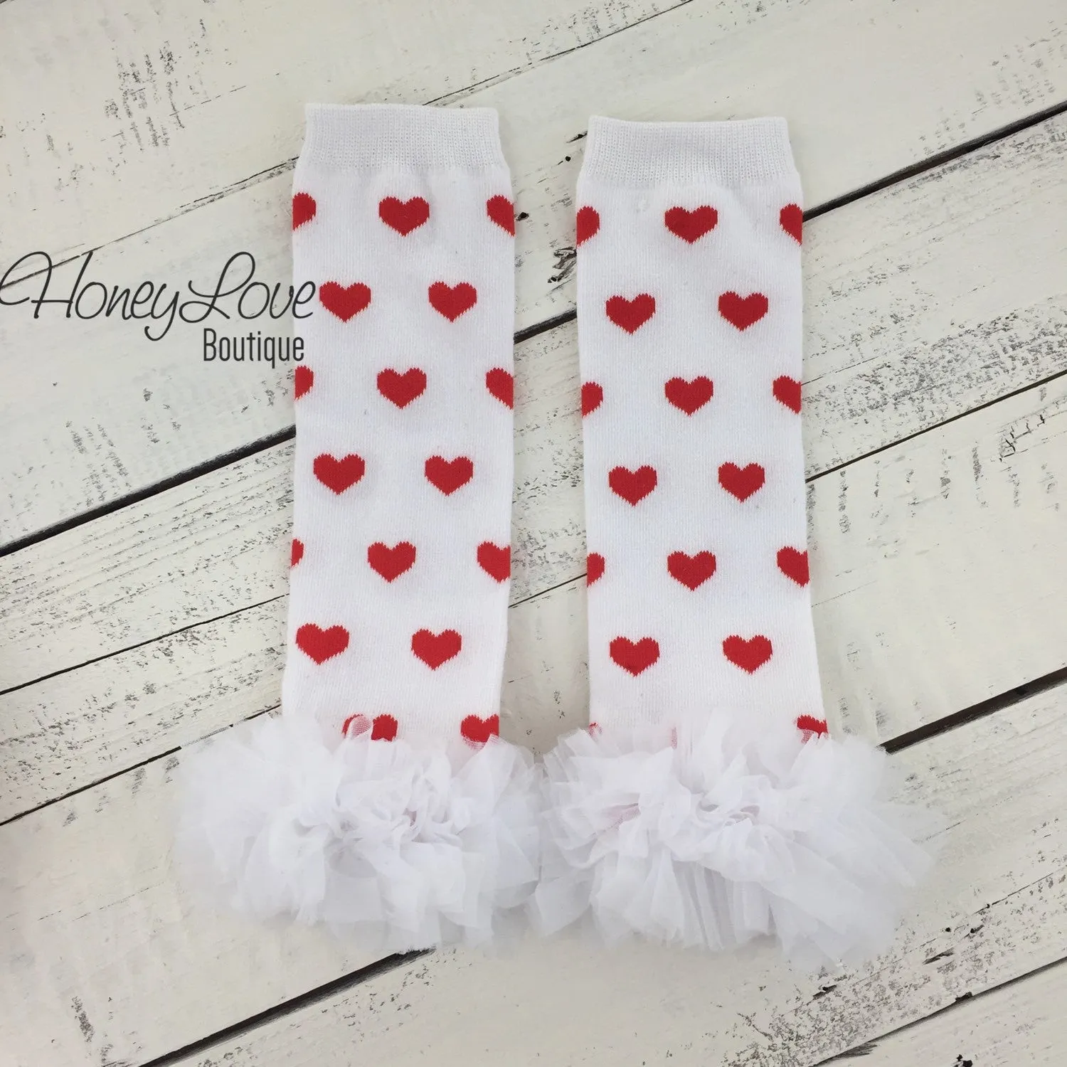 Leg warmers - Light Pink, Hot Pink or Red Hearts