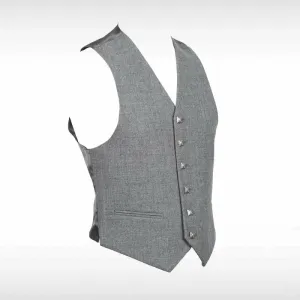 Light Grey Contemporary Tweed Waistcoat