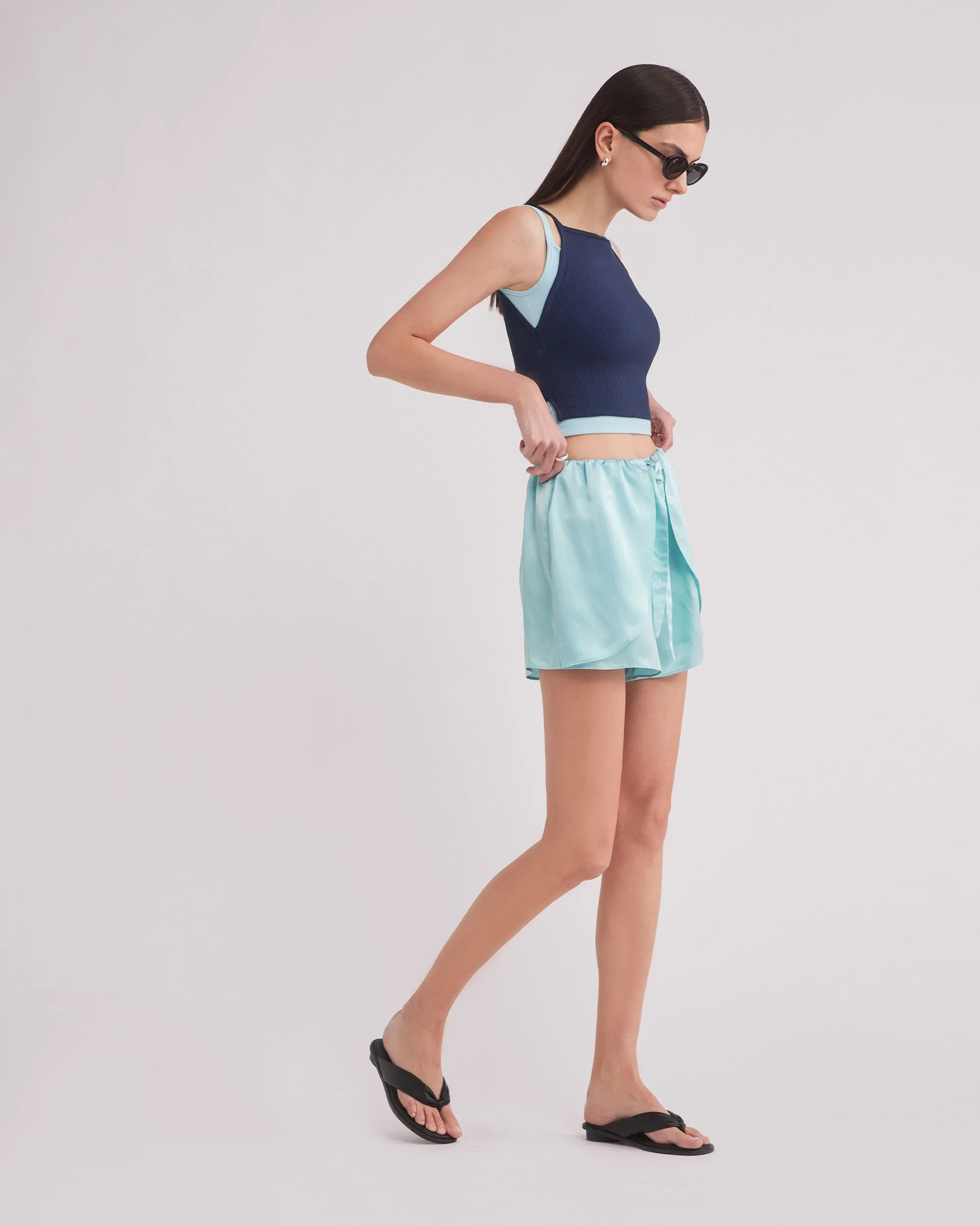 MANON SHORTS AQUA BLUE