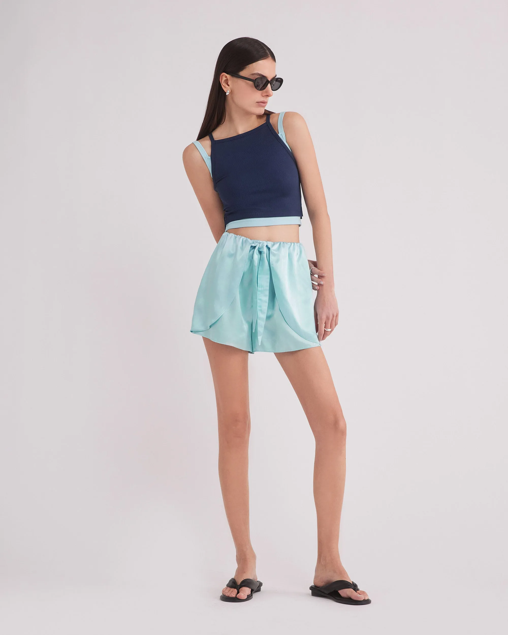 MANON SHORTS AQUA BLUE