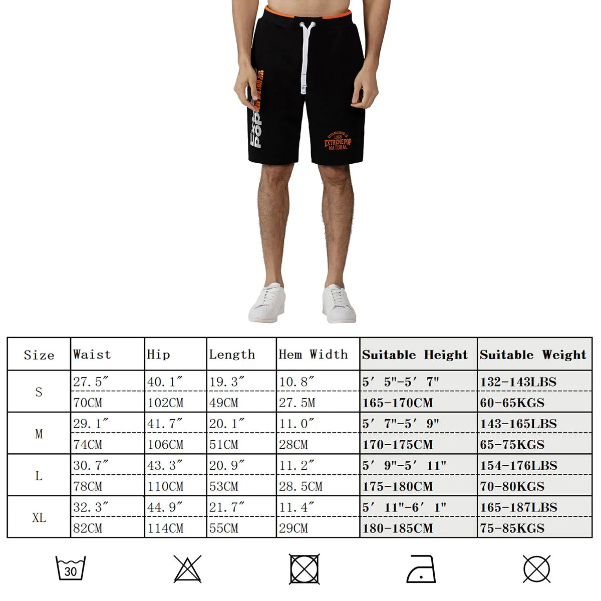 Mens Shorts in Cotton 3D Digital Print Summer Shorts Summer Beach